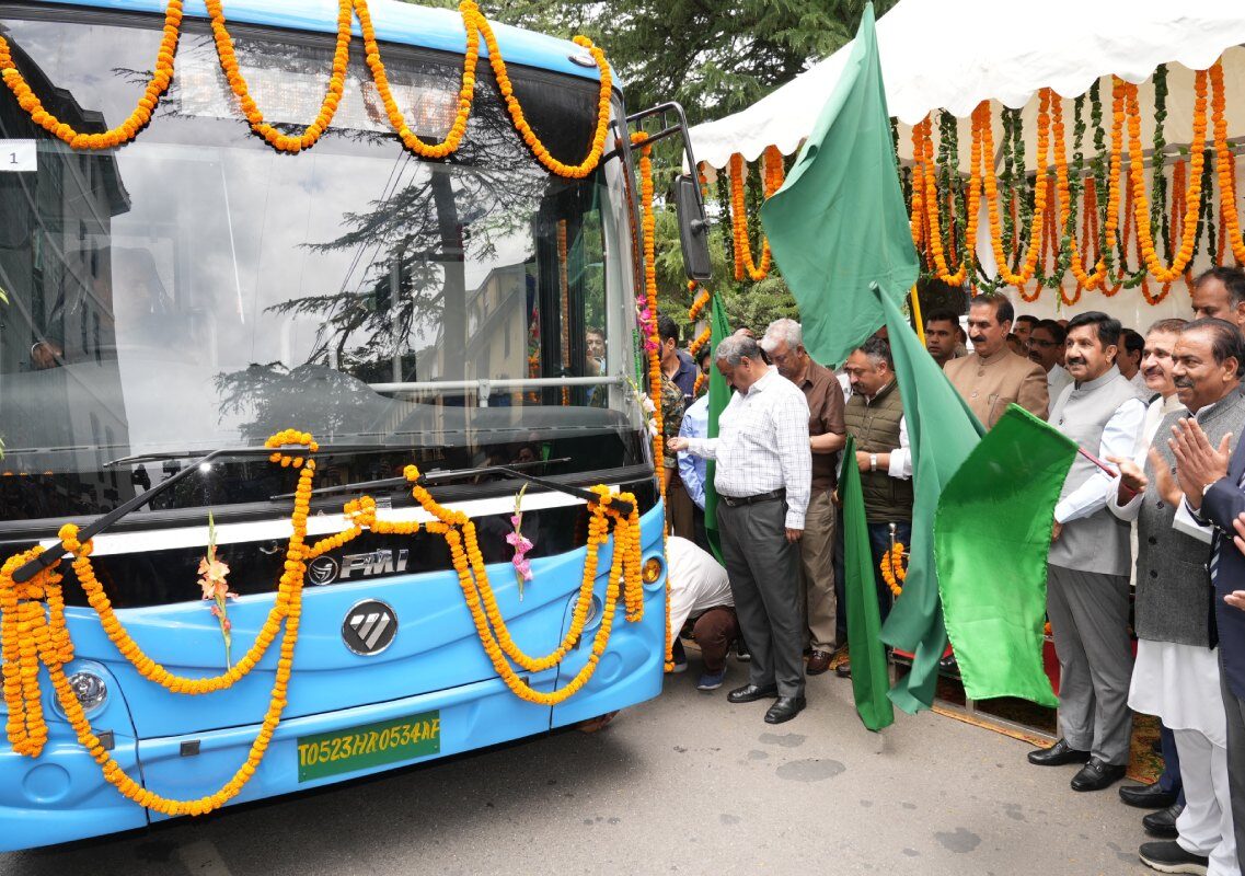 Himachal Pradesh CM Flags Off 20 New Electric Buses AbhiBus Travel Blog